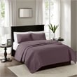 Madison Park Quebec Transitional Fabric Reversible Quilt Set in Purple