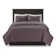 Madison Park Quebec Transitional Fabric Reversible Quilt Set in Purple