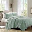 Madison Park Tuscany 3-Piece Cotton Scalloped Edge Quilt Set in Seafoam