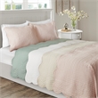 Madison Park Tuscany 3-Piece Cotton Scalloped Edge Quilt Set in Blush