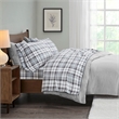 True North by Sleep Philosophy Micro Fleece Fabric Sheet Set in Gray Plaid