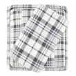 True North by Sleep Philosophy Micro Fleece Fabric Sheet Set in Gray Plaid