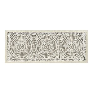 Olliix Henna Medallion Rice Paper & Wood Framed Shadow Box in Off White