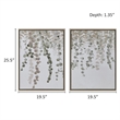 Olliix Botanical Waterfall 2-Piece Polystyrene & Wood Wall Decor Set in Green