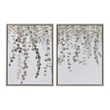 Olliix Botanical Waterfall 2-Piece Polystyrene & Wood Wall Decor Set in Green