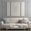 Olliix Silver Sand 3-Piece Hand Embellished Wood Canvas Wall Art Set in Silver