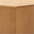 Olliix Honey Fluted Hexagon Modern Solid Wood Coffee Table in Natural