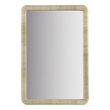 Olliix Nova Rectangle Rattan and Wood Accent Wall Mirror in Natural