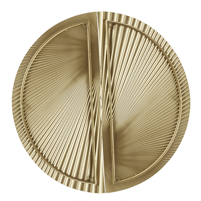 Olliix Radiant 2-Piece Half-Moon Shape Metal Wall Decor Set in Gold