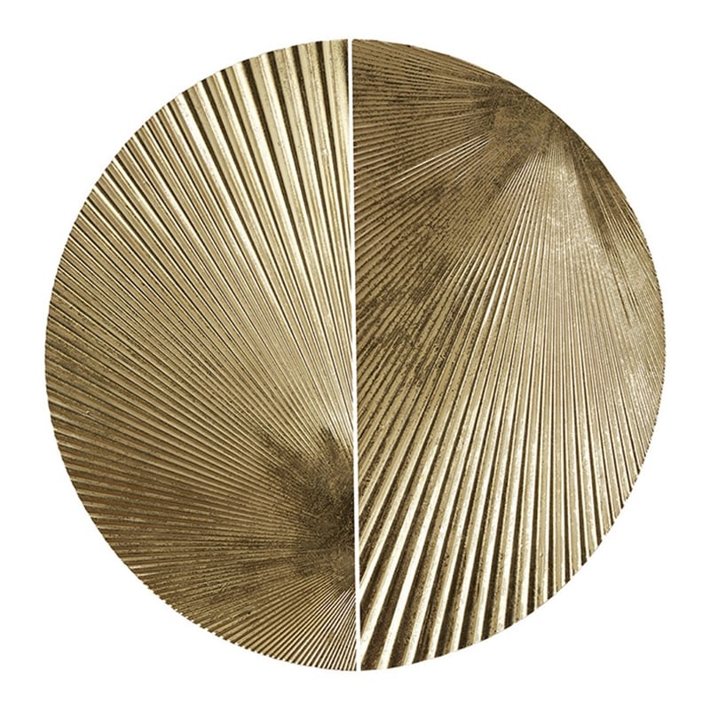 Olliix Radiant 2-Piece Half-Moon Shape Metal Wall Decor Set in Gold
