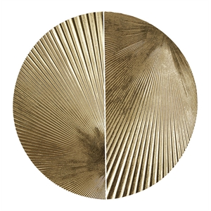 Olliix Radiant 2-Piece Half-Moon Shape Metal Wall Decor Set in Gold