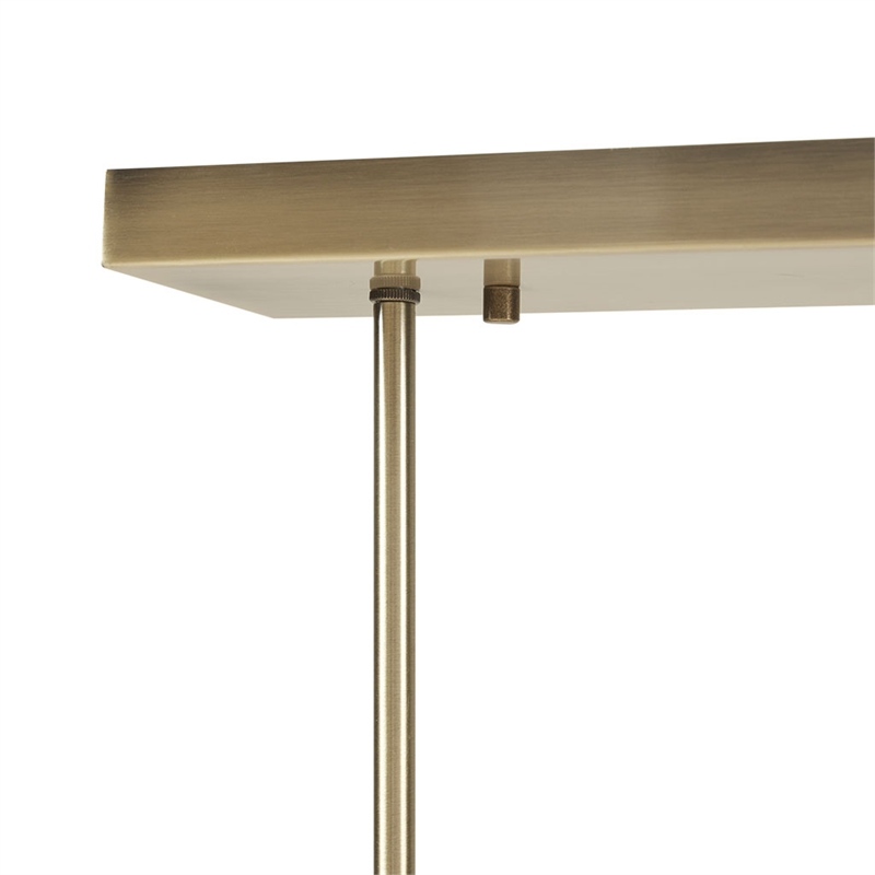 Olliix Helena 6-Light Iron Metal/Frosted Glass Chandelier in Black/Antique Brass