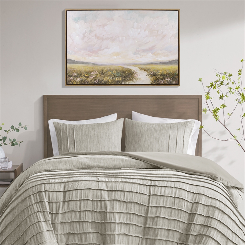 Olliix Peaceful River Hand Embellished Wood Wall Art in Multi-Color