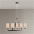 Olliix Serenitie 5-Light Linear Farmhouse Iron Metal Chandelier in Bronze