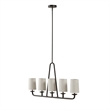 Olliix Serenitie 5-Light Linear Farmhouse Iron Metal Chandelier in Bronze