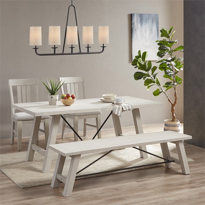 Olliix Serenitie 5-Light Linear Farmhouse Iron Metal Chandelier in Bronze