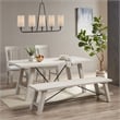 Olliix Serenitie 5-Light Linear Farmhouse Iron Metal Chandelier in Bronze