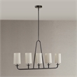 Olliix Serenitie 5-Light Linear Farmhouse Iron Metal Chandelier in Bronze