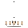 Olliix Serenitie 5-Light Linear Farmhouse Iron Metal Chandelier in Bronze