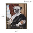 Olliix Pet Portrait Captain's Guard Pug Framed Wood Wall Art in Multi-Color