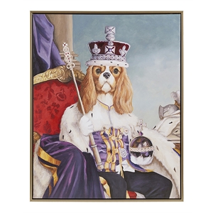 Olliix Pet Portrait King Charles Spaniel III Wood Wall Art in Multi-Color