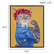 Olliix Pet Portrait Rosie the Feline Wood Canvas Wall Art in Multi-Color