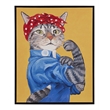 Olliix Pet Portrait Rosie the Feline Wood Canvas Wall Art in Multi-Color
