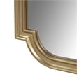 Olliix Adelaide Rectangular Scalloped MDF Wood Accent Wall Mirror in Gold