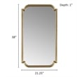 Olliix Adelaide Rectangular Scalloped MDF Wood Accent Wall Mirror in Gold
