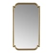 Olliix Adelaide Rectangular Scalloped MDF Wood Accent Wall Mirror in Gold