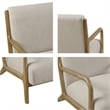 Olliix Novak Mid-Century Solid Wood and Polyester Fabric Lounge Chair in Elm