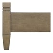 Olliix Baylor Solid Wood Canopy Queen Bed Frame with Headboard in Brown