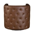 Olliix Capstone Faux Leather Tufted Barrel Swivel Chair in Brown