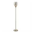 Olliix Bellow Iron Metal Floor Lamp with Glass Shade in Antique Brass