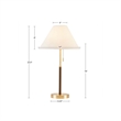 Olliix Bromley Pull-Chain Mid-Century Iron Metal Table Lamp in Gold/Brown