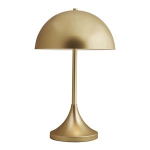 olliix bryson 2-light dome-shaped modern iron metal table lamp in gold