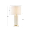 Olliix Grace Ivy Textured Dot Transitional Glass Table Lamp in White/Gold