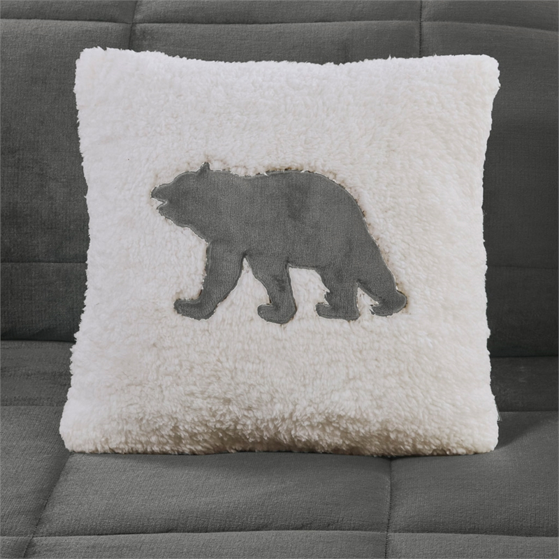 Woolrich Alton 4-Piece Fabric King Down Alternative Comforter Set in Charcoal