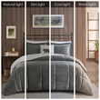 Woolrich Alton 4-Piece Fabric King Down Alternative Comforter Set in Charcoal