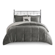 Woolrich Alton 4-Piece Fabric King Down Alternative Comforter Set in Charcoal