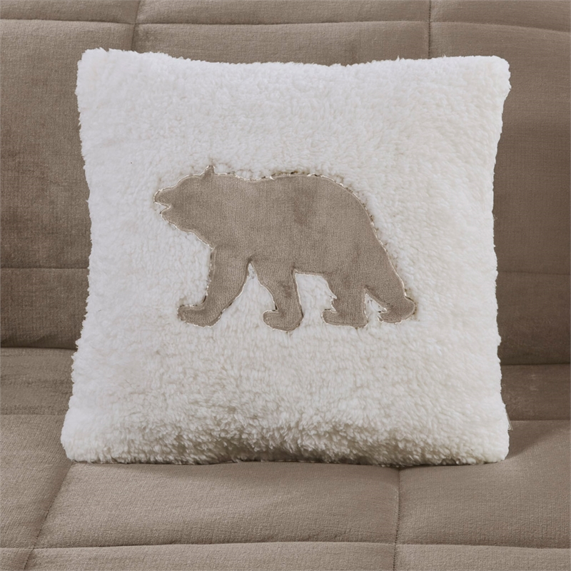 Woolrich Alton 4-Piece Fabric King Down Alternative Comforter Set in Taupe