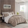 Woolrich Alton 4-Piece Fabric Full/Queen Down Alternative Comforter Set in Taupe