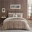 Woolrich Alton 4-Piece Fabric Full/Queen Down Alternative Comforter Set in Taupe