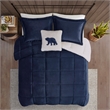 Woolrich Alton 4-Piece Fabric King Down Alternative Comforter Set in Navy