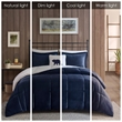 Woolrich Alton 4-Piece Fabric King Down Alternative Comforter Set in Navy