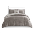 Woolrich Alton 4-Piece Fabric Full/Queen Down Alternative Comforter Set in Gray