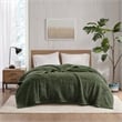 Woolrich Burlington Contemporary Solid Berber Fabric King Blanket in Green