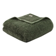 Woolrich Burlington Contemporary Solid Berber Fabric Full/Queen Blanket in Green