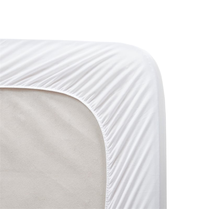 Serta Contemporary Microfiber Fabric King Heated Mattress Pad in White