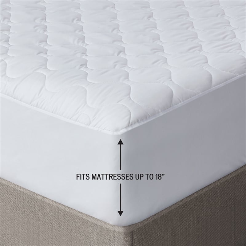 Serta Contemporary Microfiber Fabric King Heated Mattress Pad in White